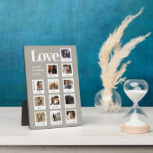 Moderne gepersonaliseerde koppels foto liefde grij fotoplaat (Zijkant)