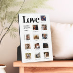 Moderne Gepersonaliseerde Koppels Foto Liefde Jubi Fotoplaat<br><div class="desc">Moderne Gepersonaliseerde Koppels Foto Love Story Jubileum plaque</div>