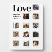 Moderne Gepersonaliseerde Koppels Foto Liefde Jubi Fotoplaat (voorkant)