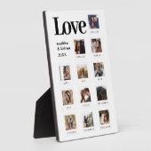 Moderne Gepersonaliseerde Koppels Foto Liefde Jubi Fotoplaat (Zijkant)