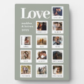 Moderne gepersonaliseerde koppels foto liefde sali fotoplaat (voorkant)