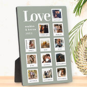 Moderne gepersonaliseerde koppels foto liefde sali fotoplaat