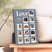 Moderne gepersonaliseerde koppels foto liefde stof fotoplaat