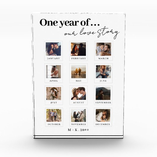 Moderne gepersonaliseerde koppels foto liefdesverh (Voorkant)