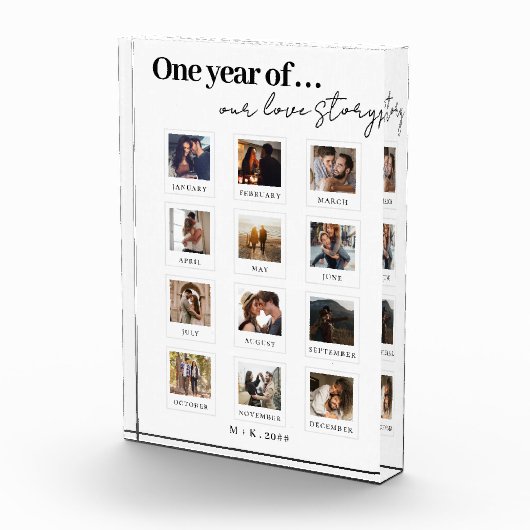 Moderne gepersonaliseerde koppels foto liefdesverh (Rechts)