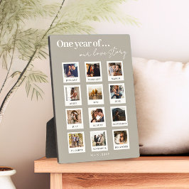 Moderne gepersonaliseerde koppels foto liefdesverh fotoplaat