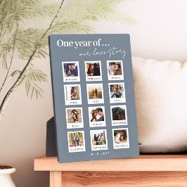 Moderne gepersonaliseerde koppels foto liefdesverh fotoplaat