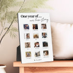 Moderne gepersonaliseerde koppels foto liefdesverh fotoplaat<br><div class="desc">Moderne Gepersonaliseerde Koppels Foto Love Story Plaque</div>
