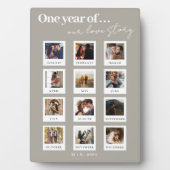 Moderne gepersonaliseerde koppels foto liefdesverh fotoplaat (voorkant)