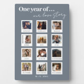 Moderne gepersonaliseerde koppels foto liefdesverh fotoplaat (voorkant)