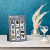 Moderne gepersonaliseerde koppels foto liefdesverh fotoplaat (Zijkant)