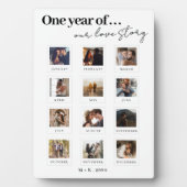 Moderne gepersonaliseerde koppels foto liefdesverh fotoplaat (voorkant)