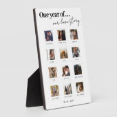 Moderne gepersonaliseerde koppels foto liefdesverh fotoplaat (Zijkant)