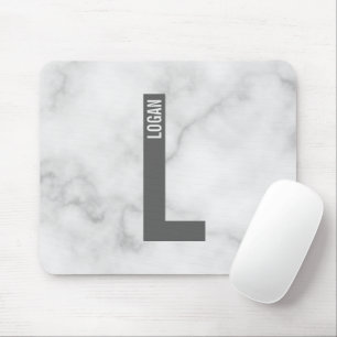 Moderne Gepersonaliseerde Krachtige Monogram en Na Muismat
