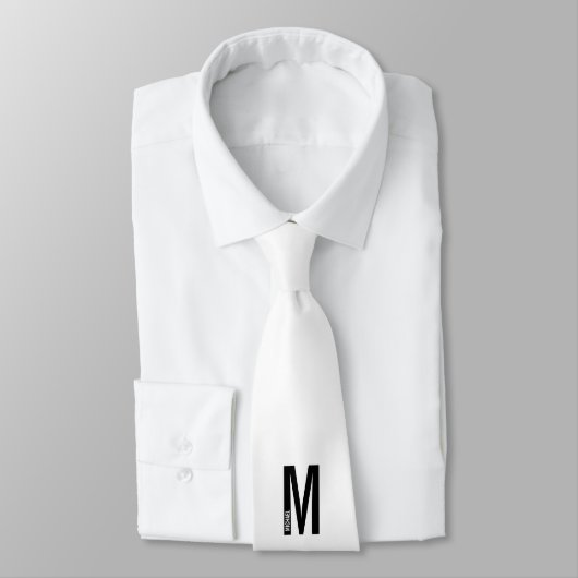 Moderne Gepersonaliseerde Krachtige Monogram en Na Stropdas (Gebonden)
