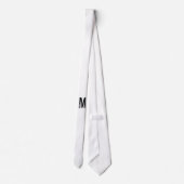 Moderne Gepersonaliseerde Krachtige Monogram en Na Stropdas (Achterkant)