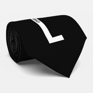 Moderne Gepersonaliseerde Krachtige Monogram en Na Stropdas