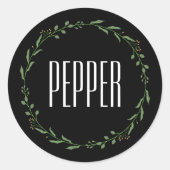 Moderne gepersonaliseerde kruidenpotten etiketten  (Voorkant)