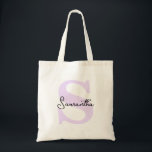 Moderne gepersonaliseerde lavendel initiële trouwd tote bag<br><div class="desc">Bekijk deze perfecte boodschappentassen voor je bruidsmeisjes, bachelorette-feestgangers, verjaardags- of trouwfeestgunsten. Een moderne en elegante aangepaste boodschappentas is chic en verfijnd om je trouwdag of een speciale gelegenheid aan te vullen. Ze kunnen worden gepersonaliseerd met je naam en initiaal, je kunt ook de kleuren en het lettertype naar wens aanpassen....</div>