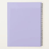 Moderne gepersonaliseerde lavendel paars planner (Achterkant)