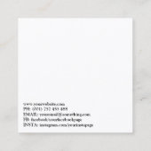 Moderne gepersonaliseerde levensboom - kleurrijke  vierkante visitekaartje (Achterkant)