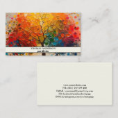 Moderne gepersonaliseerde levensboom - kleurrijke  visitekaartje (Voorkant / Achterkant)