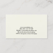 Moderne gepersonaliseerde levensboom - kleurrijke  visitekaartje (Achterkant)