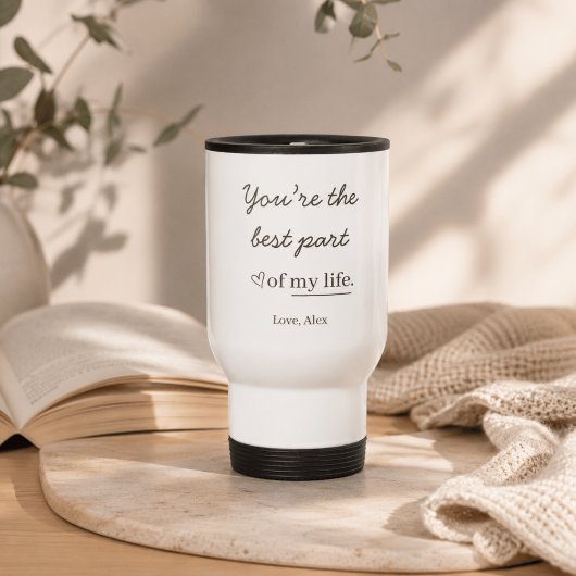 Moderne Gepersonaliseerde Liefdescitaat Reisbeker