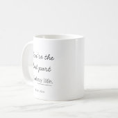 Moderne Gepersonaliseerde Liefdesmok Koffiemok (Voorkant links)