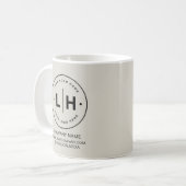 Moderne gepersonaliseerde Logo-business Koffiemok (Voorkant links)