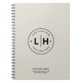 Moderne gepersonaliseerde Logo-business Notitieboek (Voorkant)