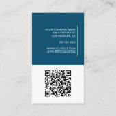 Moderne gepersonaliseerde Logo foto Visitekaartje (Achterkant)