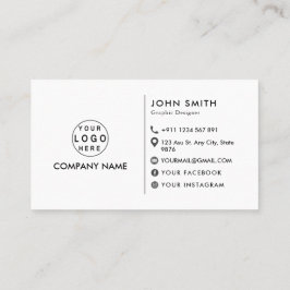 Moderne gepersonaliseerde logo minimalistische soc visitekaartje