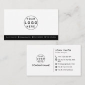 Moderne gepersonaliseerde logo minimalistische soc visitekaartje (Voorkant / Achterkant)