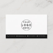 Moderne gepersonaliseerde logo minimalistische soc visitekaartje (Voorkant)