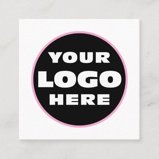 Moderne gepersonaliseerde Logo Photo Scannable QR Vierkante Visitekaartje (Voorkant)