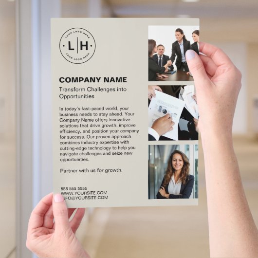 Moderne Gepersonaliseerde Logo Zakelijk Flyer