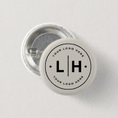 Moderne Gepersonaliseerde Logo Zakelijk Ronde Button 3,2 Cm (Voorkant /achterkant)