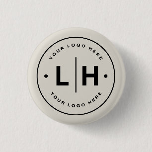 Moderne Gepersonaliseerde Logo Zakelijk Ronde Button 3,2 Cm