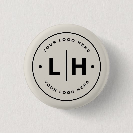 Moderne Gepersonaliseerde Logo Zakelijk Ronde Button 3,2 Cm (Voorkant)