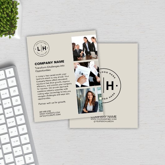 Moderne Gepersonaliseerde Logo Zakelijke Markt Flyer