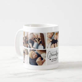Moderne Gepersonaliseerde Love You Opa 9-Foto Koffiemok