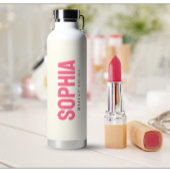 Moderne gepersonaliseerde make-up artiest naam roz waterfles