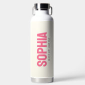 Moderne gepersonaliseerde make-up artiest naam roz waterfles (Voorkant)