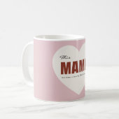 Moderne Gepersonaliseerde Mama Hart Mok (Voorkant links)