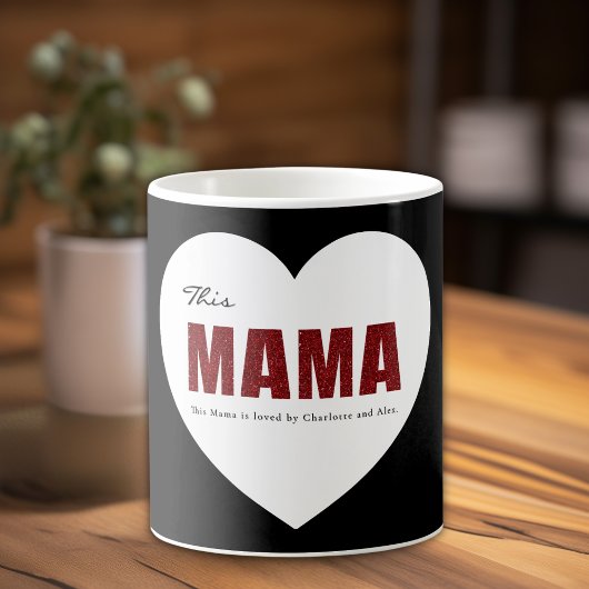 Moderne Gepersonaliseerde Mama Hart Mok