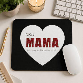 Moderne Gepersonaliseerde Mama Hart Muismat