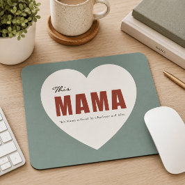 Moderne Gepersonaliseerde Mama Hart Muismat