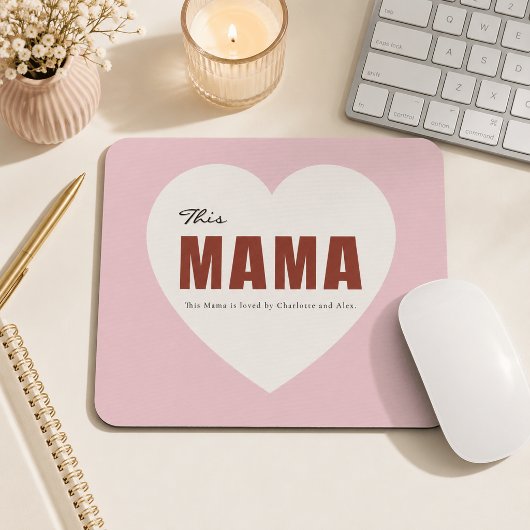 Moderne Gepersonaliseerde Mama Hart Muismat