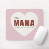 Moderne Gepersonaliseerde Mama Hart Muismat (Met muis)